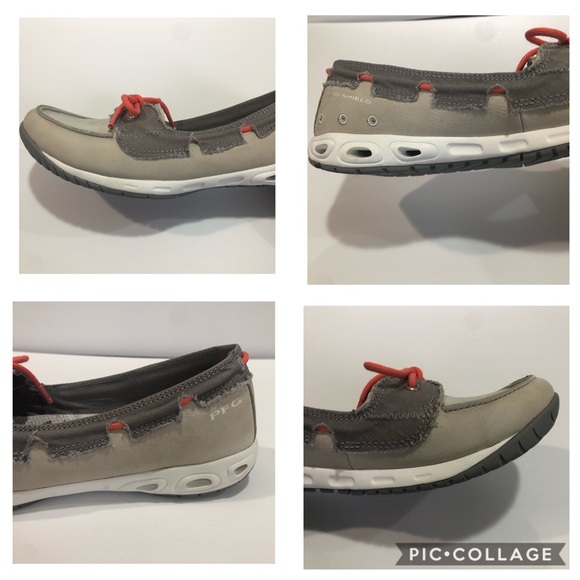 Columbia Women’s Gray/Tan Sunvent PFG Boat Shoes - Picture 5 of 8